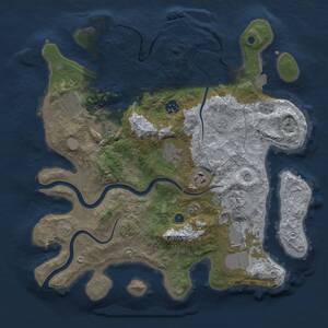 Thumbnail Rust Map: Procedural Map, Size: 3650, Seed: 775235, 14 Monuments