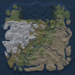 Thumbnail Rust Map: Procedural Map, Size: 6000, Seed: 5826, 17 Monuments