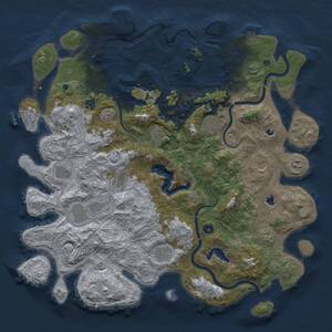 Thumbnail Rust Map: Procedural Map, Size: 4800, Seed: 1705470405, 17 Monuments