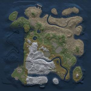 Thumbnail Rust Map: Procedural Map, Size: 3500, Seed: 245986, 14 Monuments