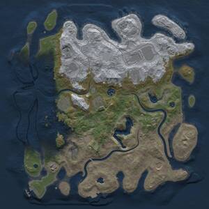 Thumbnail Rust Map: Procedural Map, Size: 4000, Seed: 1803321697, 16 Monuments