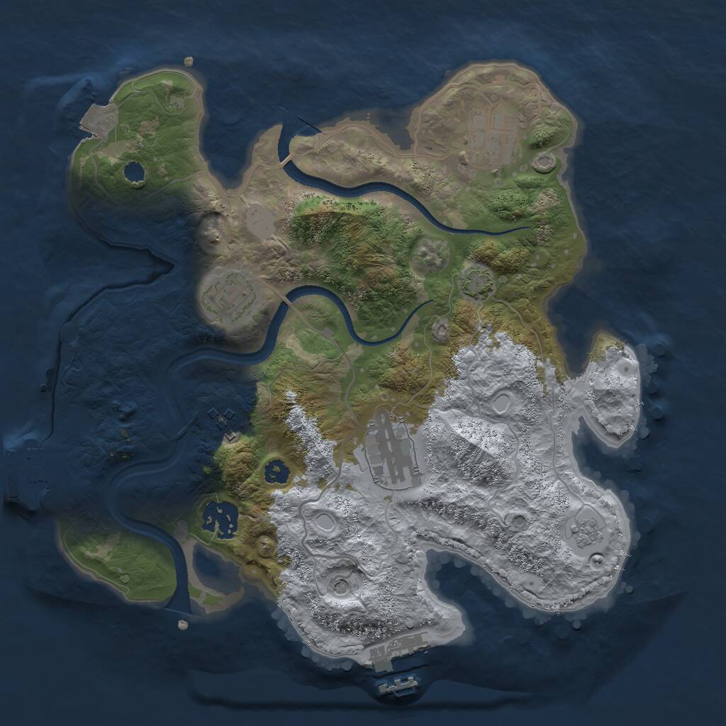 Rust Map: Procedural Map, Size: 2900, Seed: 195490, 11 Monuments