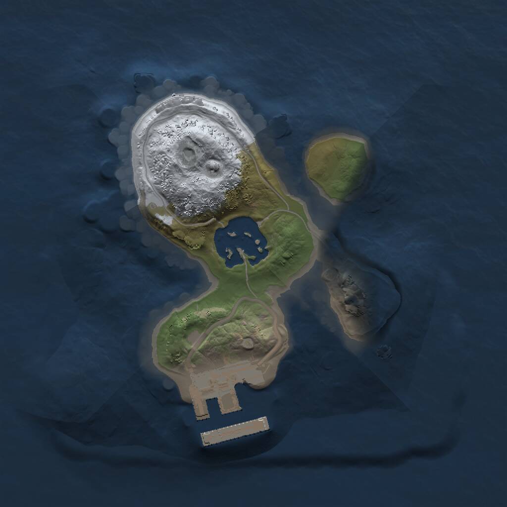 Rust Map: Procedural Map, Size: 1500, Seed: 1750, 3 Monuments