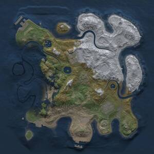 Thumbnail Rust Map: Procedural Map, Size: 3000, Seed: 794490201, 11 Monuments