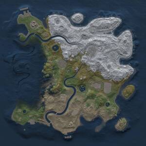Thumbnail Rust Map: Procedural Map, Size: 3500, Seed: 193721536, 13 Monuments