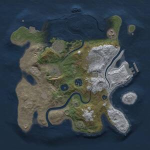 Thumbnail Rust Map: Procedural Map, Size: 3000, Seed: 1997192504, 12 Monuments
