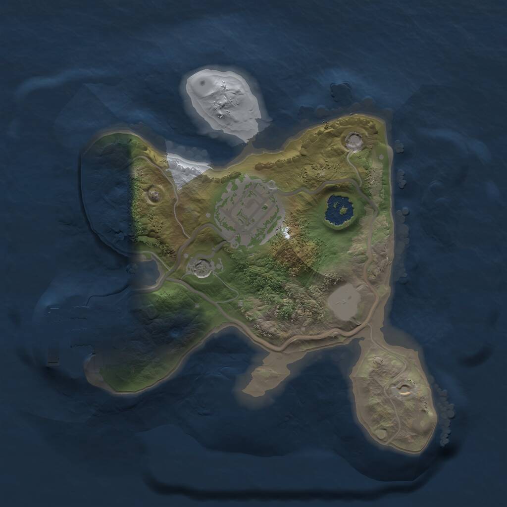 Rust Map: Procedural Map, Size: 1742, Seed: 1008279674, 4 Monuments