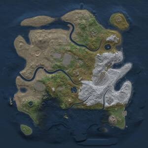 Thumbnail Rust Map: Procedural Map, Size: 3500, Seed: 722229676, 14 Monuments