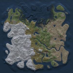 Thumbnail Rust Map: Procedural Map, Size: 4500, Seed: 79273947, 15 Monuments