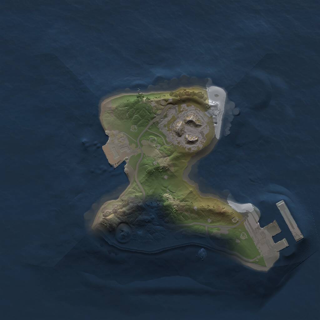 Rust Map: Procedural Map, Size: 1500, Seed: 1973847382, 3 Monuments