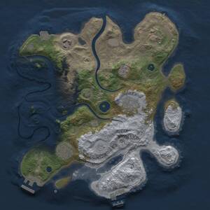 Thumbnail Rust Map: Procedural Map, Size: 3000, Seed: 31335, 11 Monuments