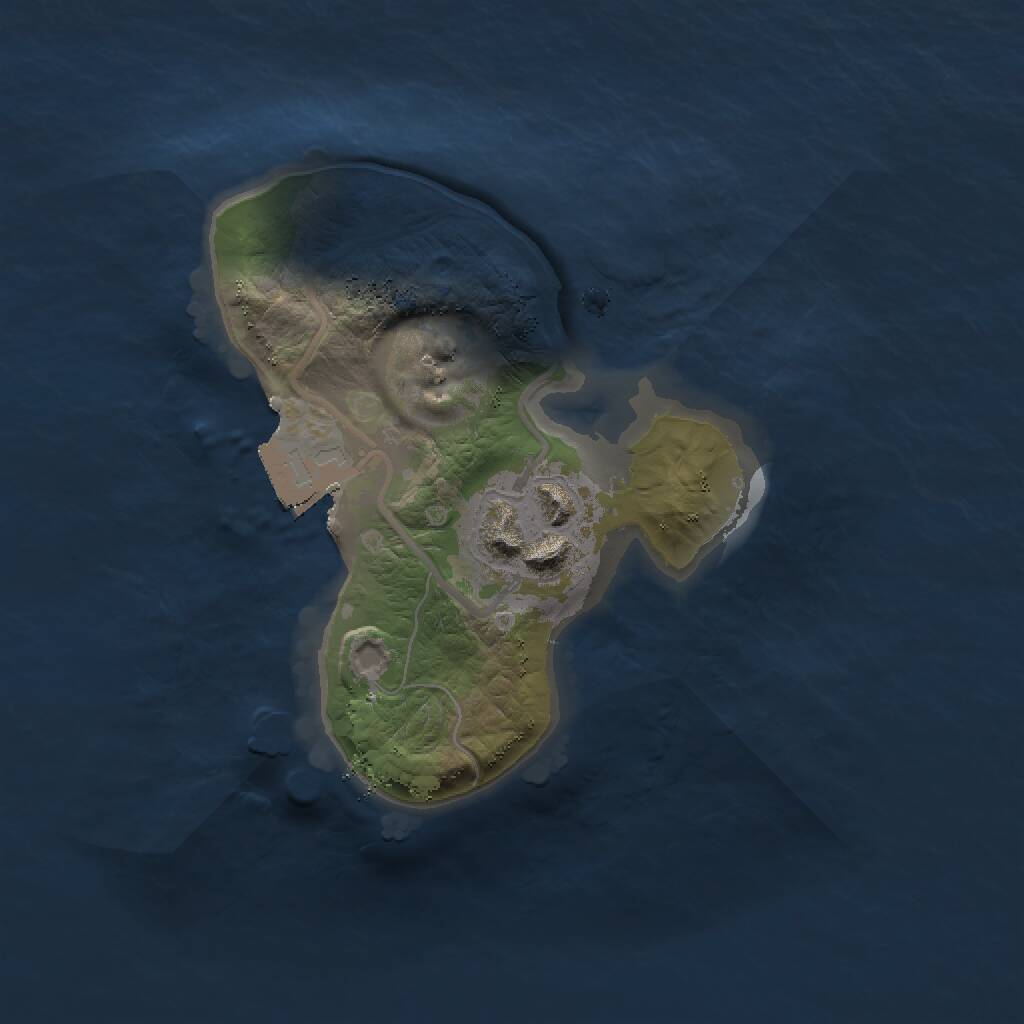 Rust Map: Procedural Map, Size: 1500, Seed: 1737636035, 2 Monuments