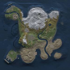 Thumbnail Rust Map: Procedural Map, Size: 2553, Seed: 1, 9 Monuments