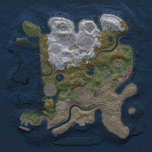 Thumbnail Rust Map: Procedural Map, Size: 3000, Seed: 2608437, 12 Monuments