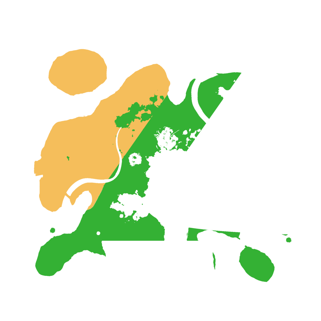 Biome Rust Map: Procedural Map, Size: 2500, Seed: 73395