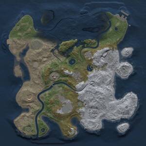 Thumbnail Rust Map: Procedural Map, Size: 3500, Seed: 1230554911, 15 Monuments