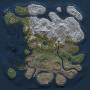 Thumbnail Rust Map: Procedural Map, Size: 3500, Seed: 603369154, 13 Monuments