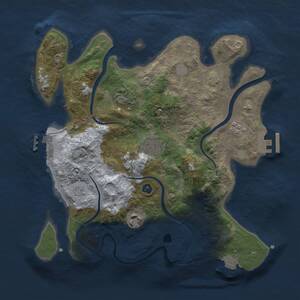 Thumbnail Rust Map: Procedural Map, Size: 3000, Seed: 2057909866, 10 Monuments