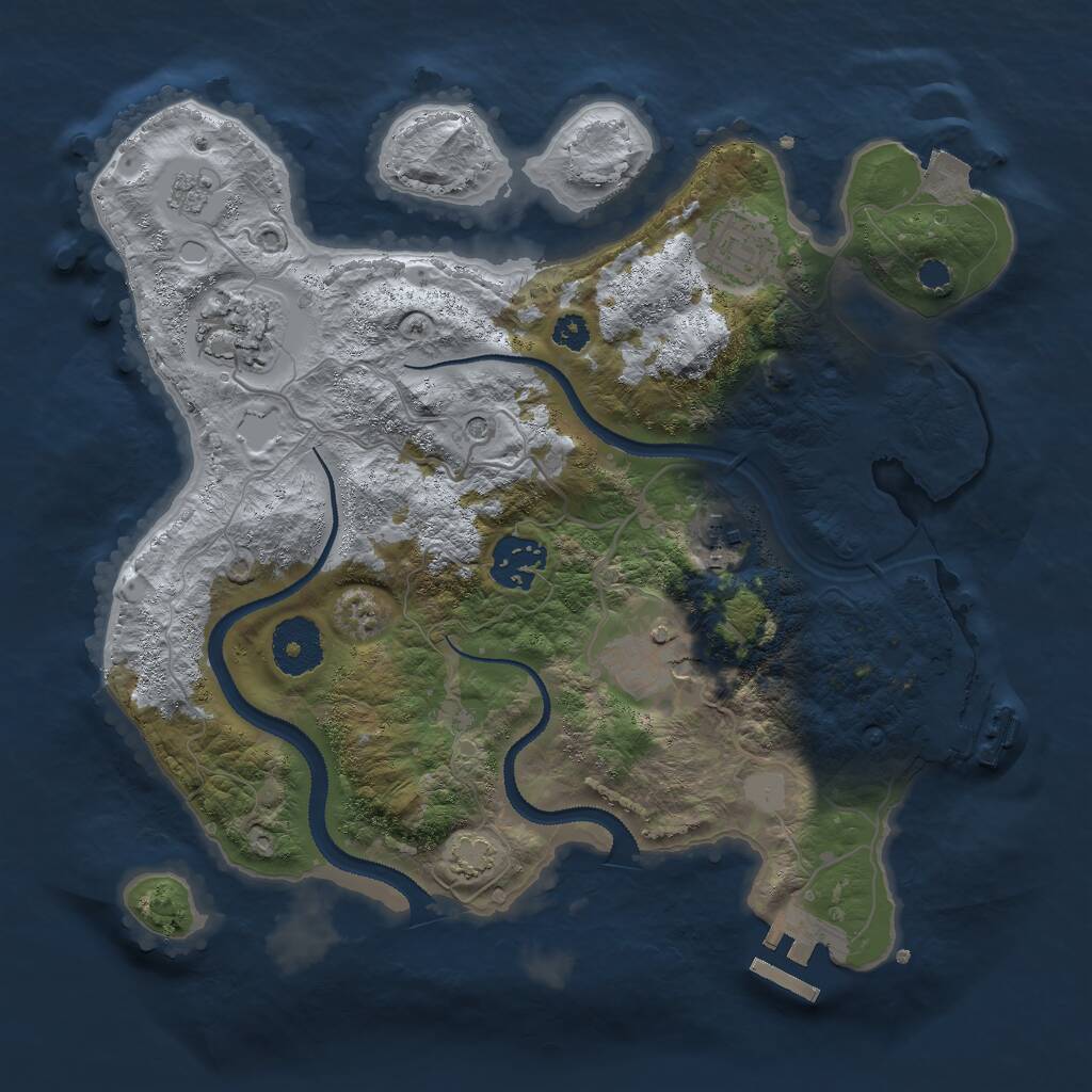 Rust Map: Procedural Map, Size: 3000, Seed: 1523769905, 11 Monuments