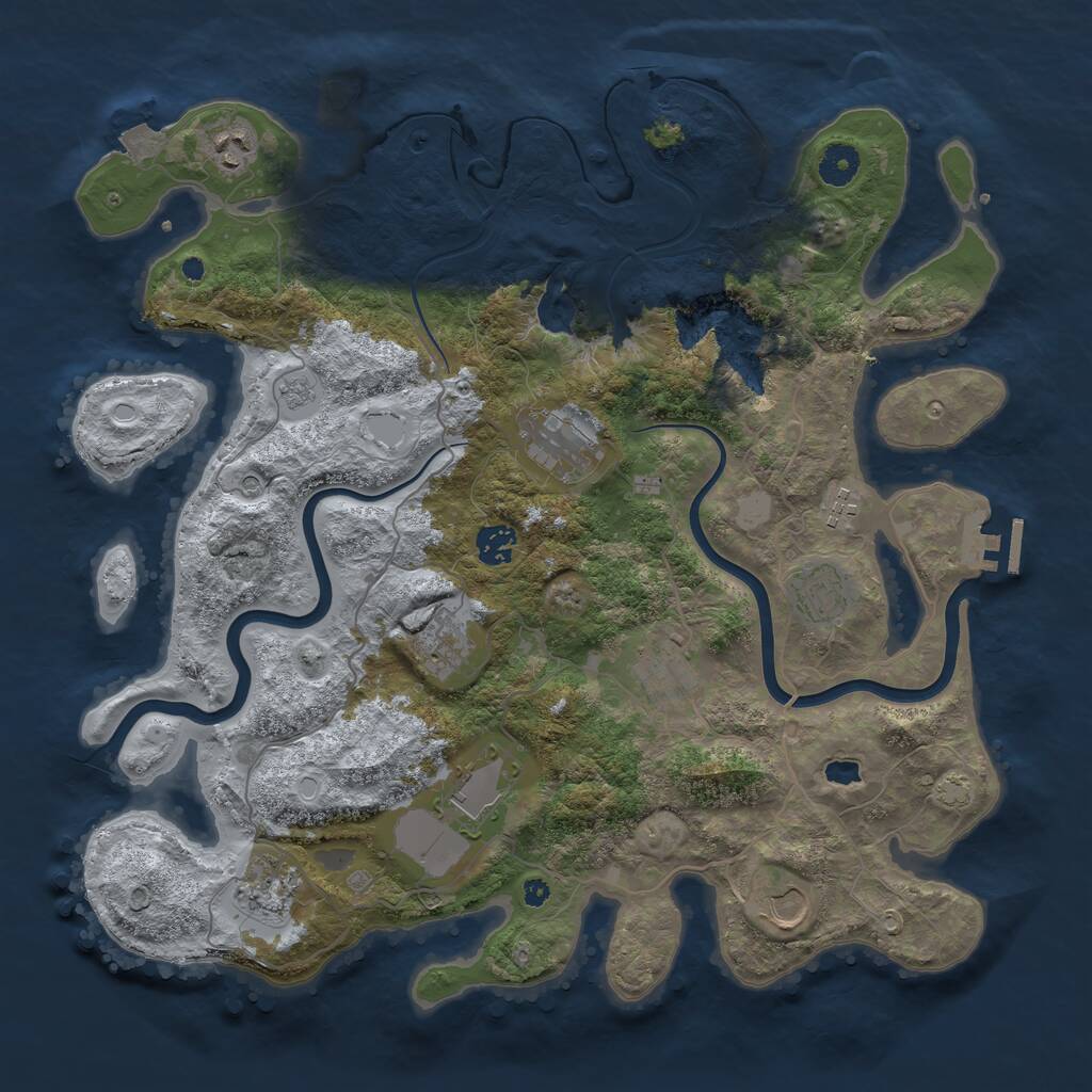 Rust Map: Procedural Map, Size: 4000, Seed: 56120441, 15 Monuments