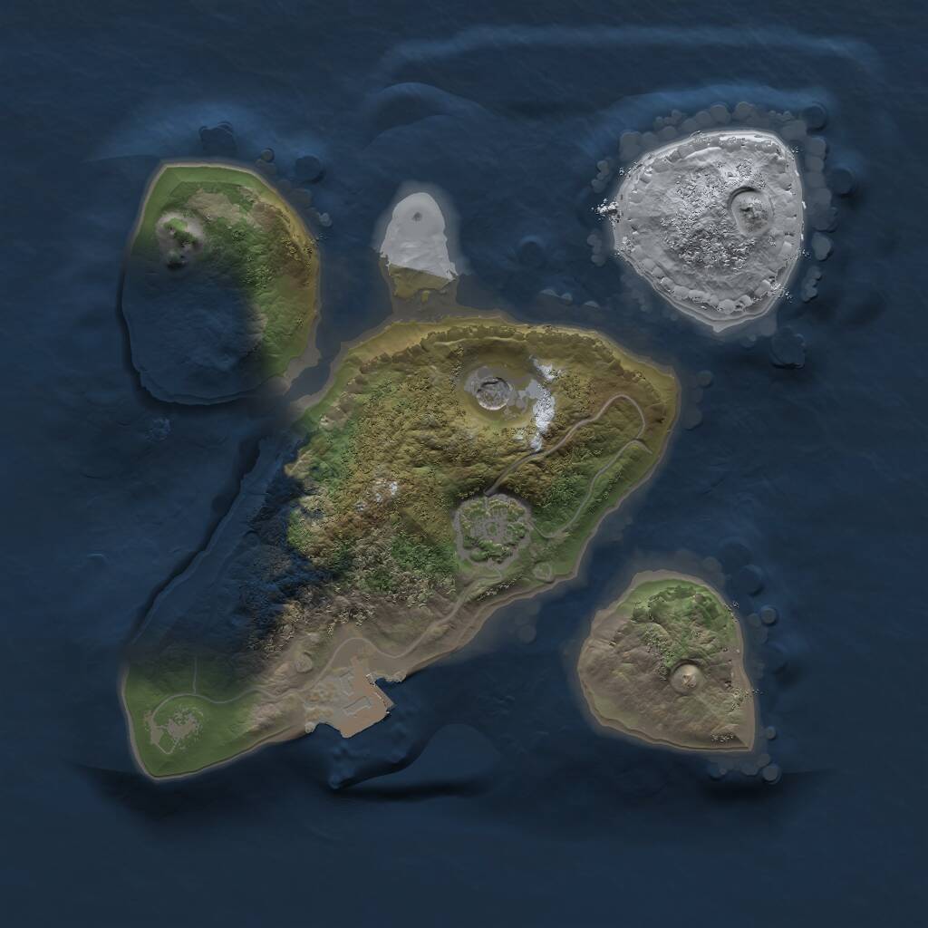 Rust Map: Procedural Map, Size: 1800, Seed: 9982, 3 Monuments