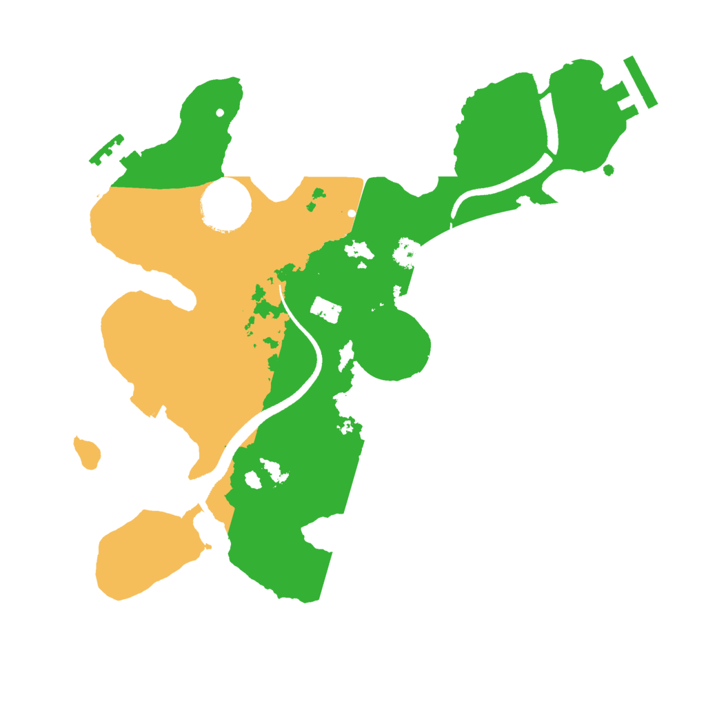 Biome Rust Map: Procedural Map, Size: 2600, Seed: 68294