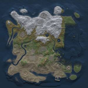 Thumbnail Rust Map: Procedural Map, Size: 3750, Seed: 2132238169, 15 Monuments