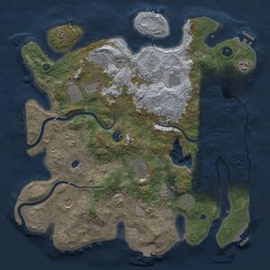 Thumbnail Rust Map: Procedural Map, Size: 4000, Seed: 336342872, 16 Monuments