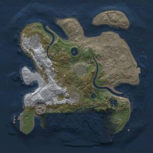 Thumbnail Rust Map: Procedural Map, Size: 3000, Seed: 1976358419, 12 Monuments