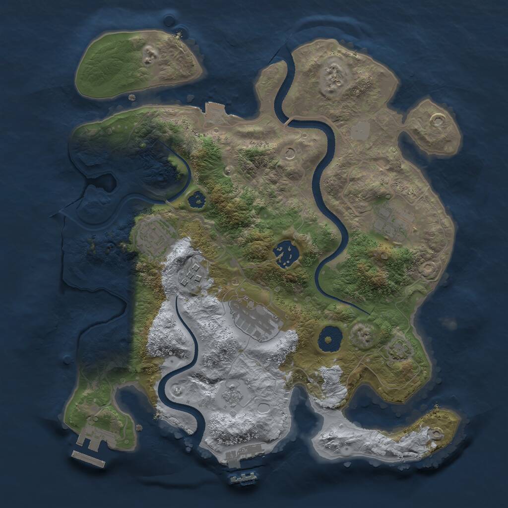 Rust Map: Procedural Map, Size: 3000, Seed: 1612651330, 11 Monuments