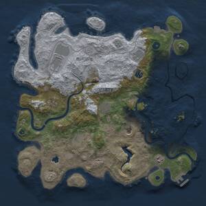 Thumbnail Rust Map: Procedural Map, Size: 4000, Seed: 1850590977, 16 Monuments
