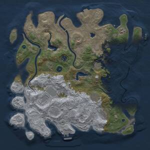 Thumbnail Rust Map: Procedural Map, Size: 4000, Seed: 31232122, 16 Monuments