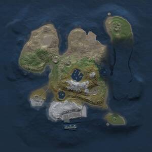 Thumbnail Rust Map: Procedural Map, Size: 2000, Seed: 1855552109, 5 Monuments