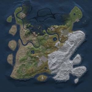 Thumbnail Rust Map: Procedural Map, Size: 3500, Seed: 1160551662, 13 Monuments