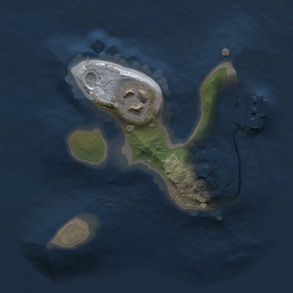 Rust Map: Procedural Map, Size: 1500, Seed: 635146532, 3 Monuments