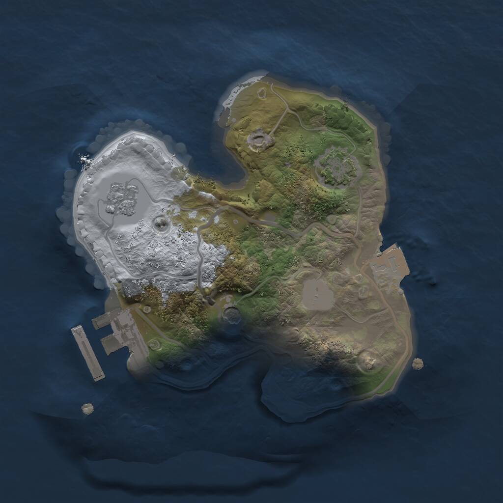 Rust Map: Procedural Map, Size: 1750, Seed: 929866638, 5 Monuments