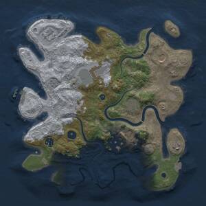 Thumbnail Rust Map: Procedural Map, Size: 3500, Seed: 2026660546, 14 Monuments