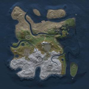 Thumbnail Rust Map: Procedural Map, Size: 3000, Seed: 36412, 7 Monuments