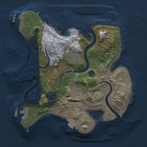 Thumbnail Rust Map: Procedural Map, Size: 2500, Seed: 1597799111, 8 Monuments