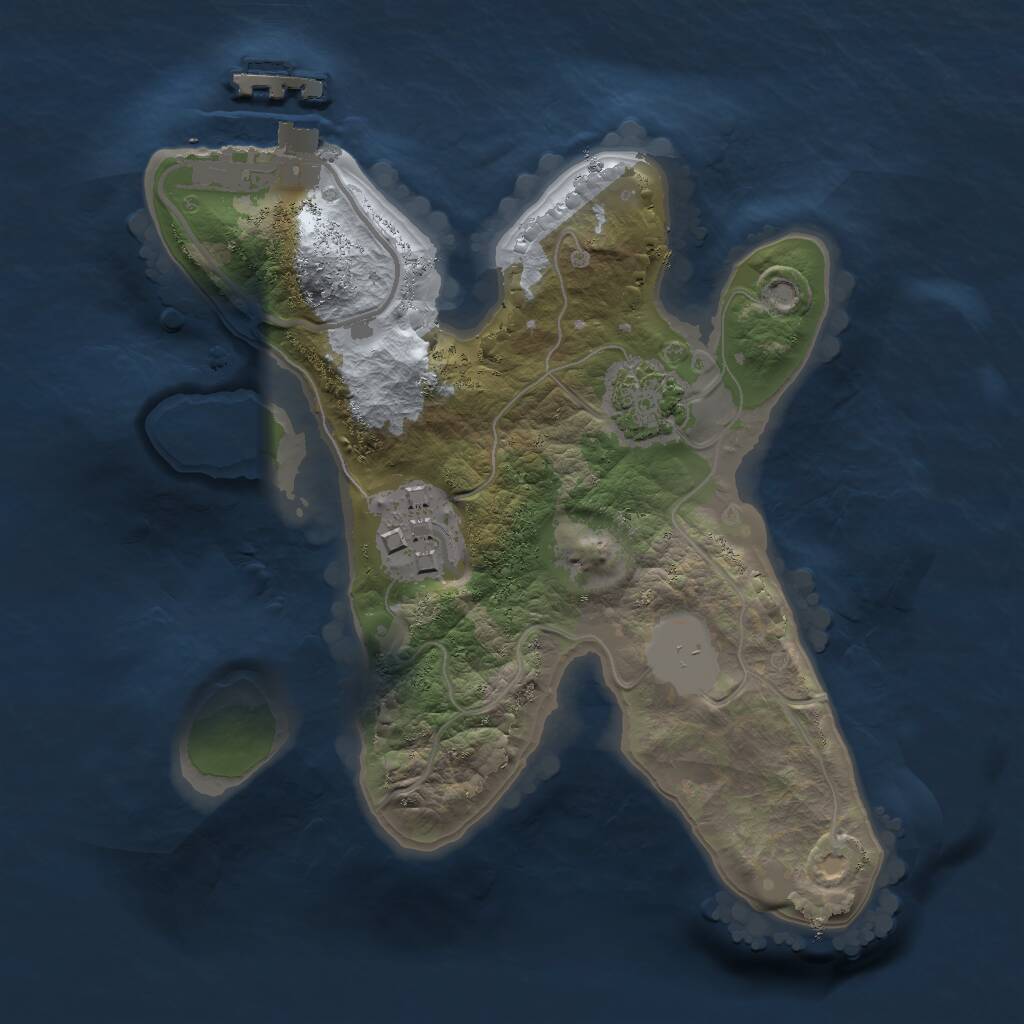 Rust Map: Procedural Map, Size: 1750, Seed: 301000212, 4 Monuments