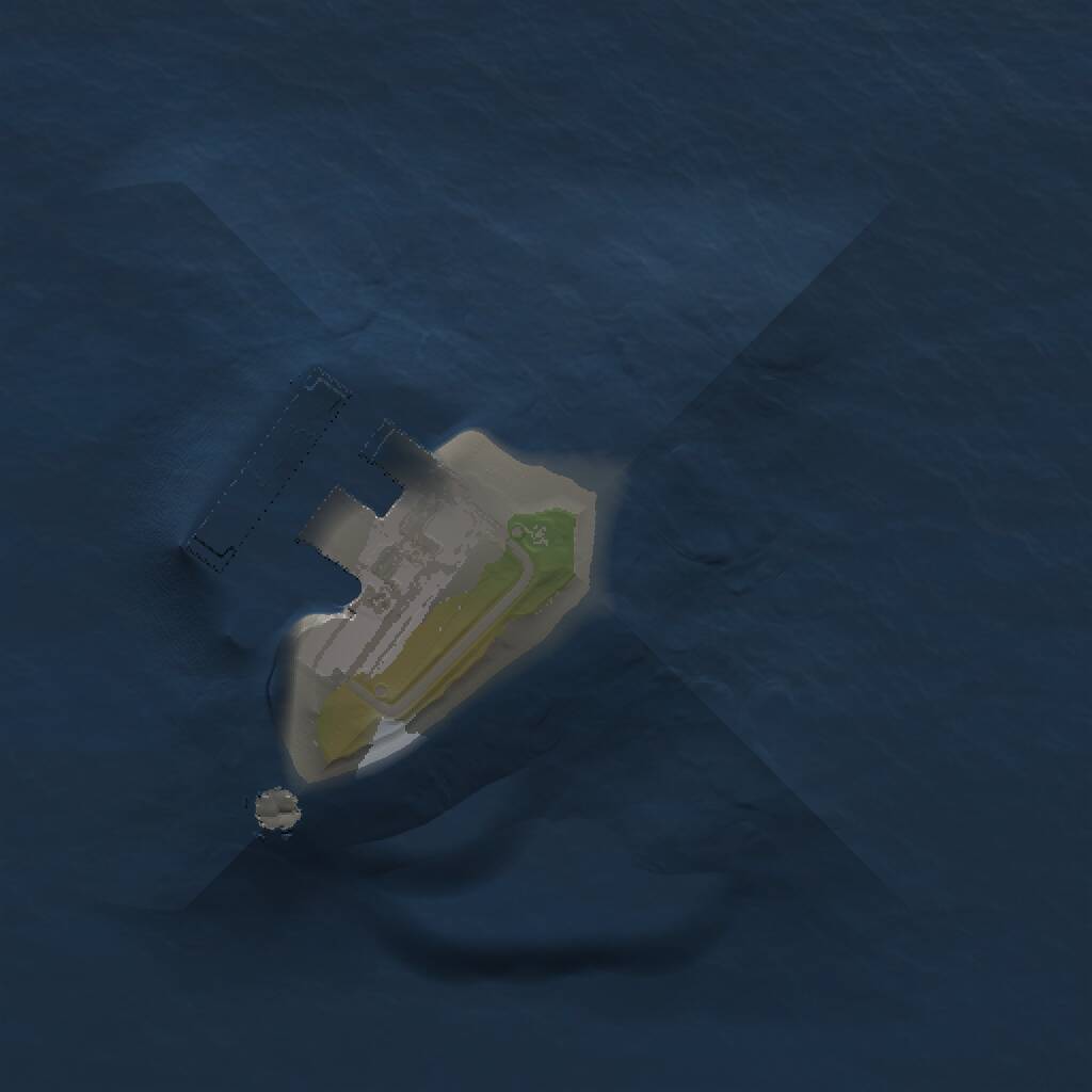 Rust Map: Procedural Map, Size: 1000, Seed: 1345, 2 Monuments