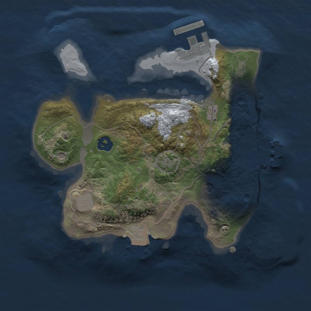 Rust Map: Procedural Map, Size: 2000, Seed: 420420420, 5 Monuments