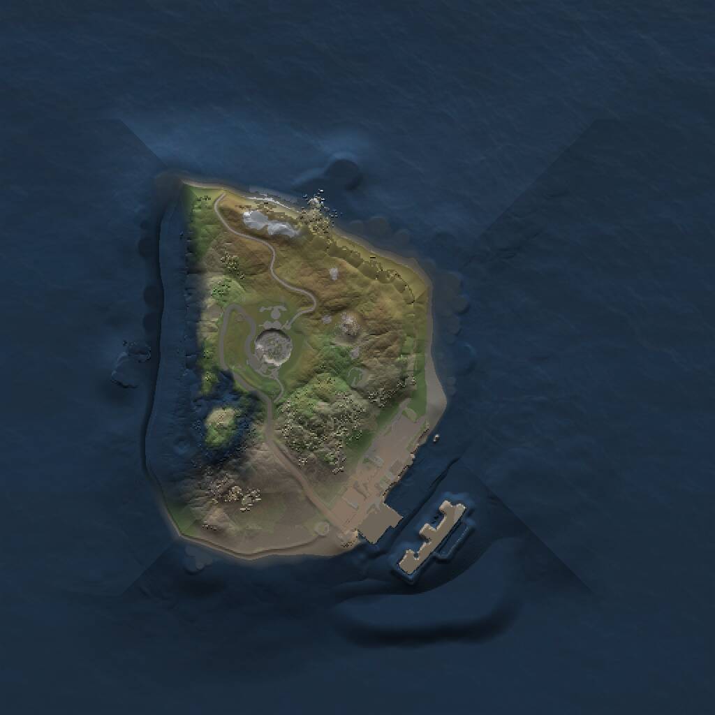 Rust Map: Procedural Map, Size: 1250, Seed: 6767, 3 Monuments