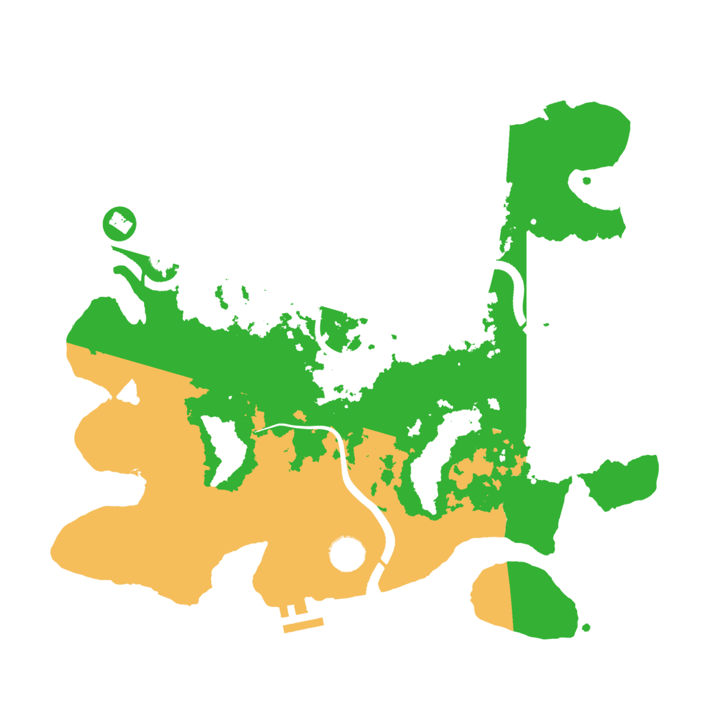 Biome Rust Map: Procedural Map, Size: 3500, Seed: 2021802775