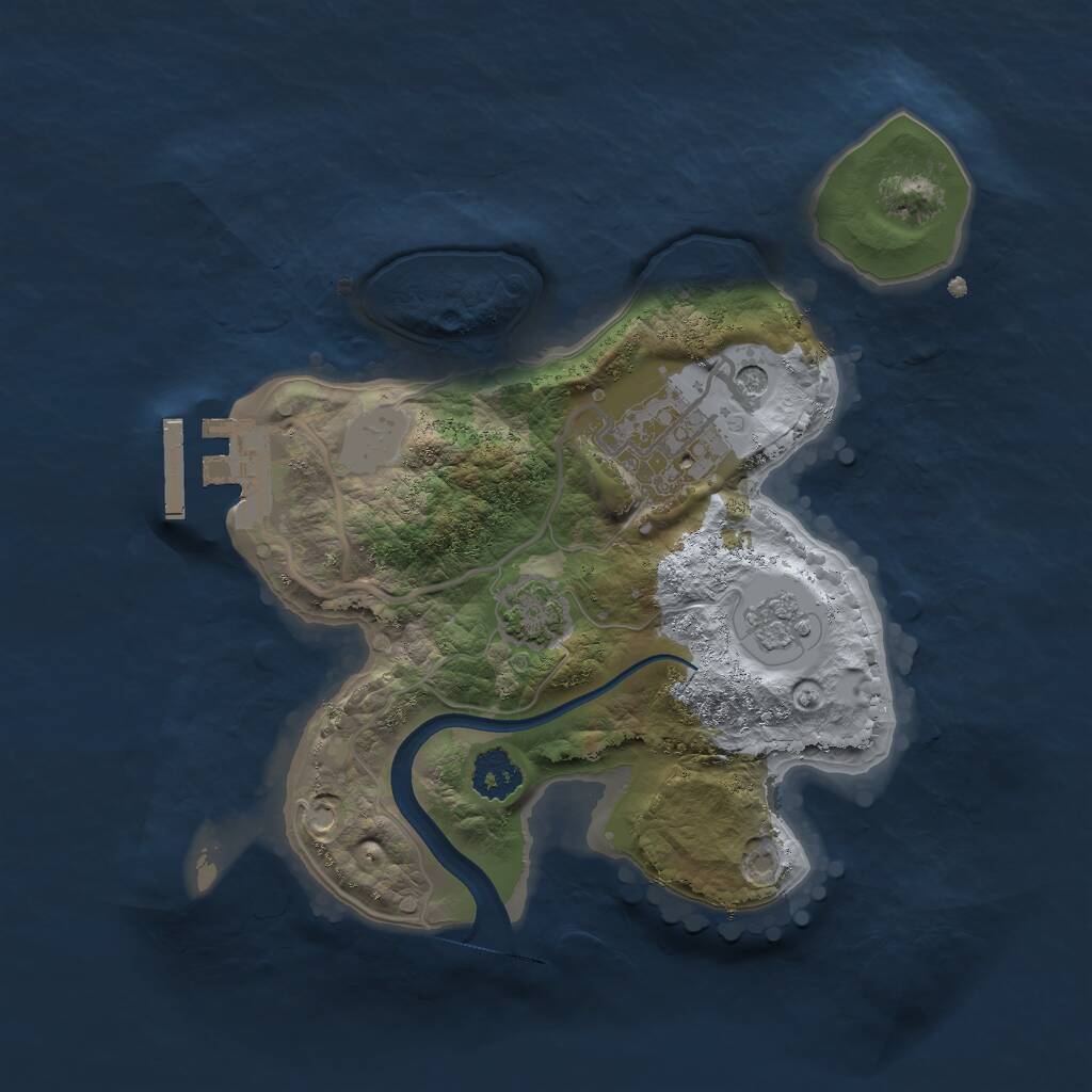Rust Map: Procedural Map, Size: 2200, Seed: 123423, 6 Monuments