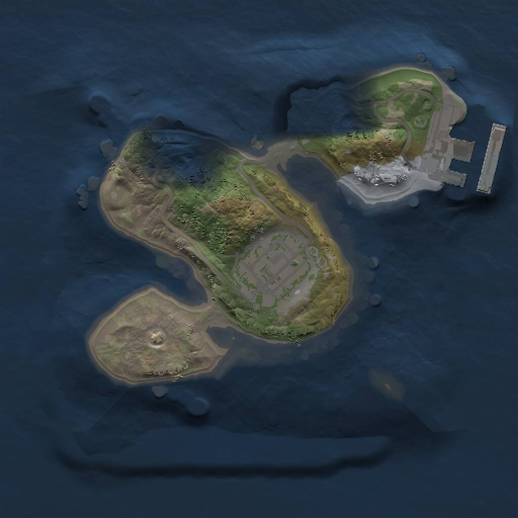 Rust Map: Procedural Map, Size: 1500, Seed: 480, 3 Monuments