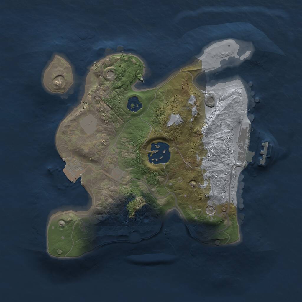 Rust Map: Procedural Map, Size: 2000, Seed: 151780067, 4 Monuments