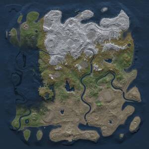 Thumbnail Rust Map: Procedural Map, Size: 4750, Seed: 2082435505, 17 Monuments