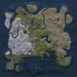 Thumbnail Rust Map: Procedural Map, Size: 4250, Seed: 46754, 16 Monuments