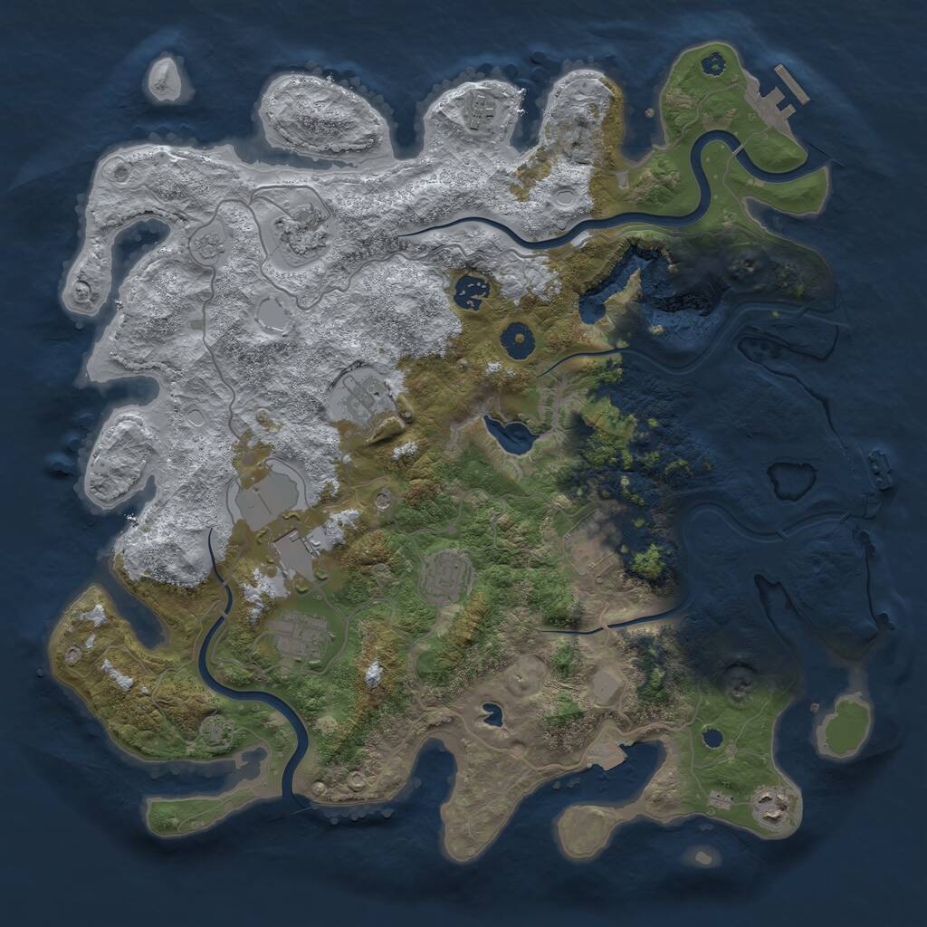 Rust Map: Procedural Map, Size: 4000, Seed: 20260414, 15 Monuments